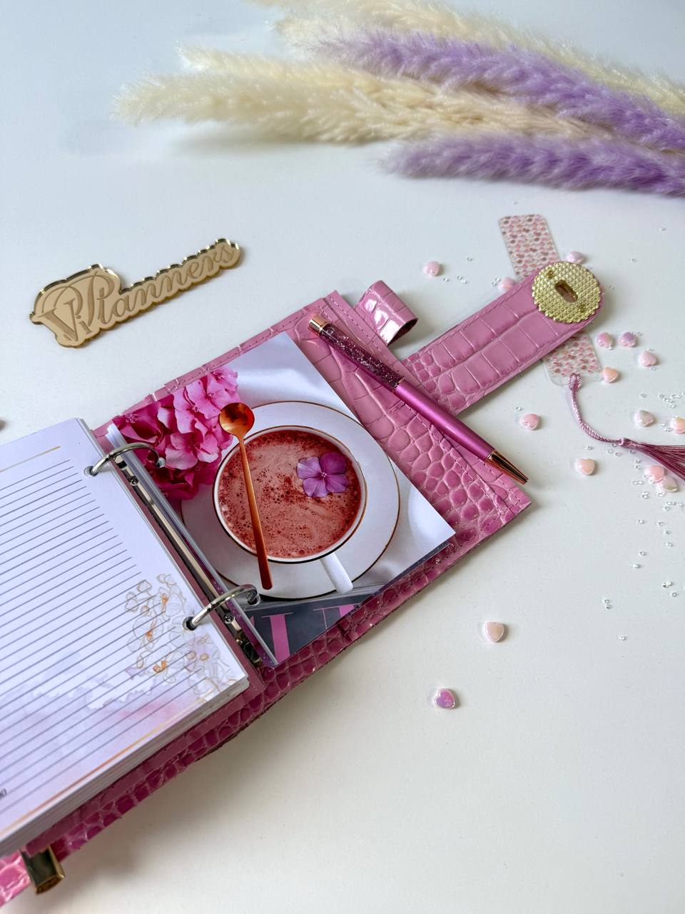 Leather mini notebook cover A7 binder,Planner A7 binder personal size, leather planner, planner binder2 rings, time diary for work