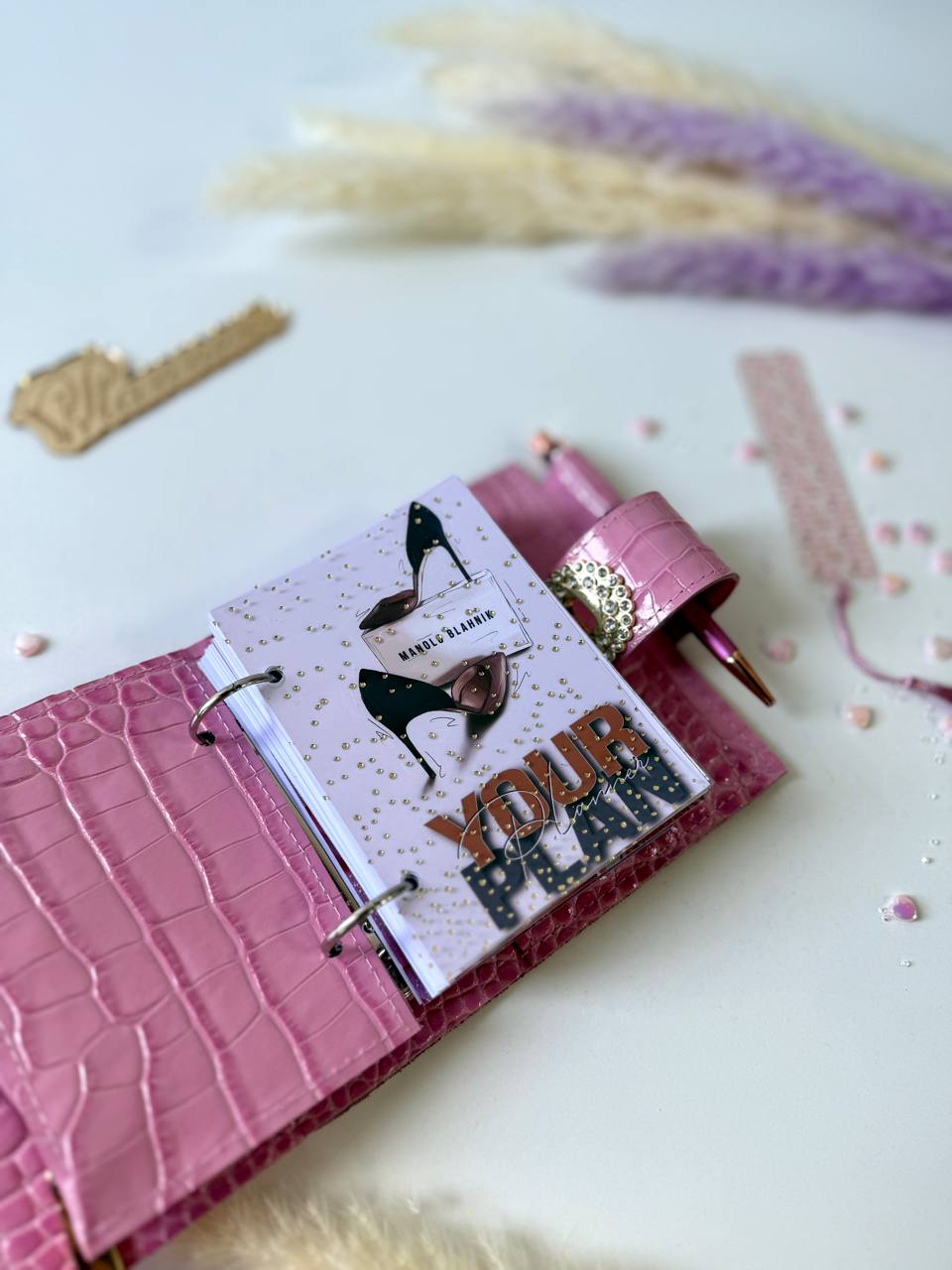 Leather mini notebook cover A7 binder,Planner A7 binder personal size, leather planner, planner binder2 rings, time diary for work