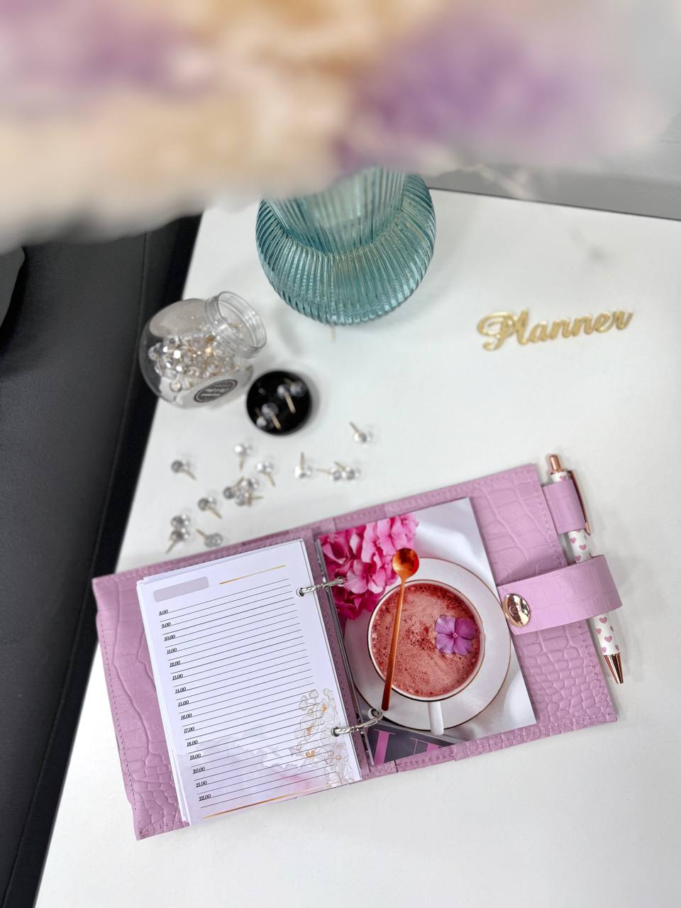 Leather mini notebook cover A7 binder,Planner A7 binder personal size, leather planner, planner binder 6 or 2 rings, time diary for work