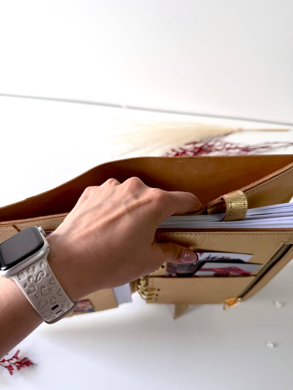 Gold leather notebook cover A5. Natural Italian Leather gold Planner A5, Ringbuch a5, Leather template, A5 ring binder,Binder a5,Leather wallet template,Binder wallet.