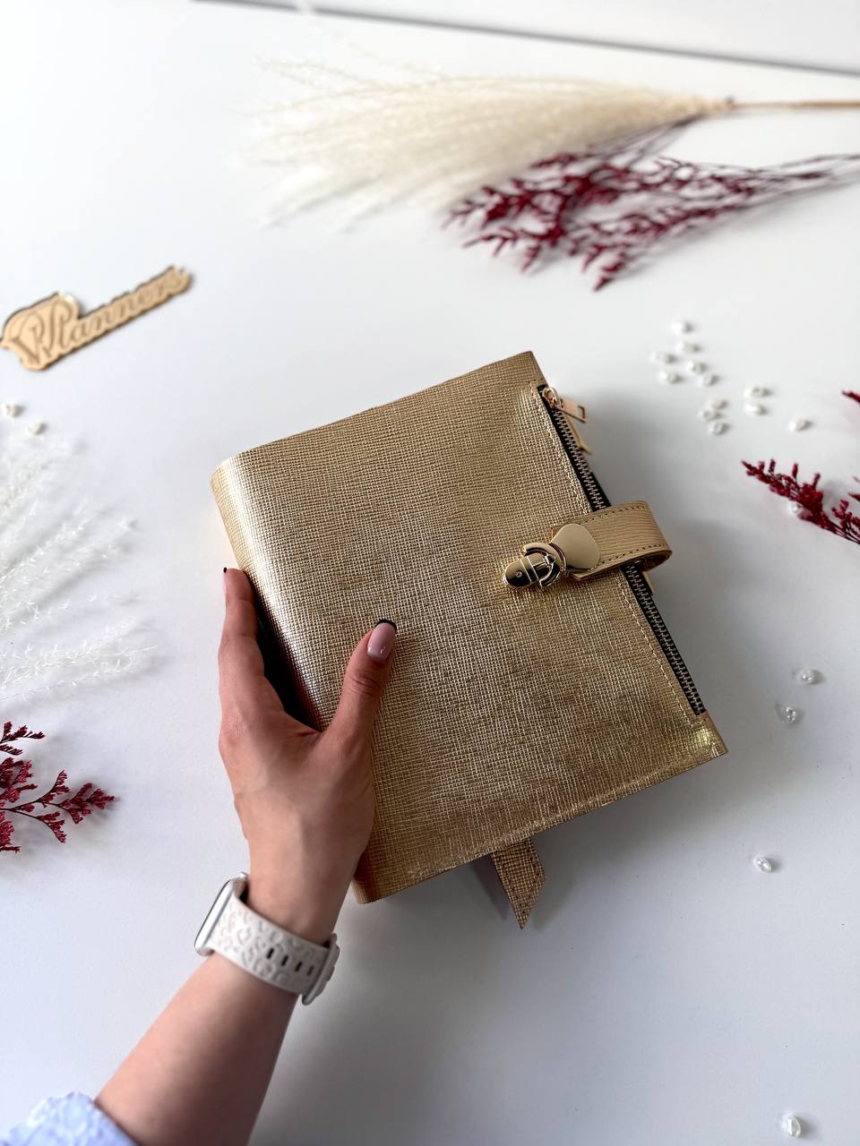 Gold leather notebook cover A5. Natural Italian Leather gold Planner A5, Ringbuch a5, Leather template, A5 ring binder,Binder a5,Leather wallet template,Binder wallet.