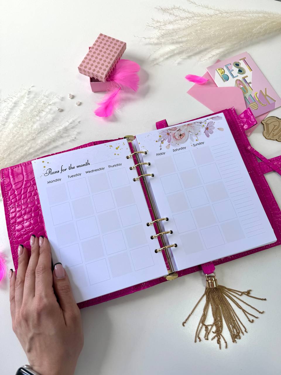 Vivid Pink A5 Leather Notebook Cover