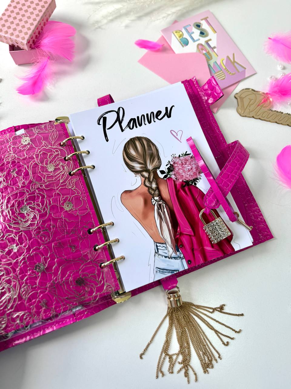 Natural Italian Leather hot Pink Planner A5, Ringbuch a5, Leather template, A5 ring binder,Binder a5,Leather wallet template,Binder wallet.