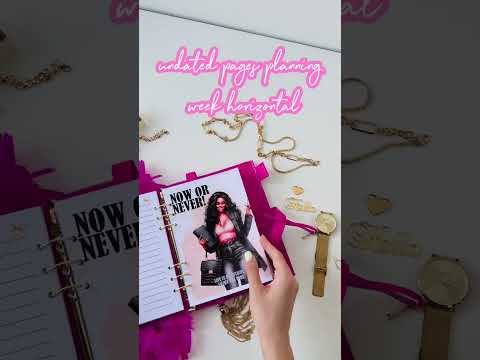 Hot pink leather planner A5 with secret lock in the stones with gifts 🎁