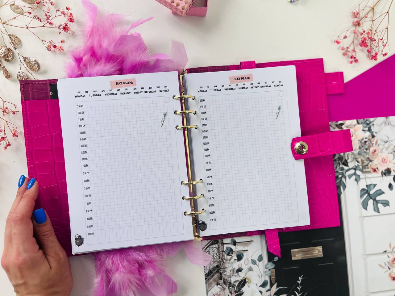 Pink Luxe A5 Planner - Daily Chic Organizer