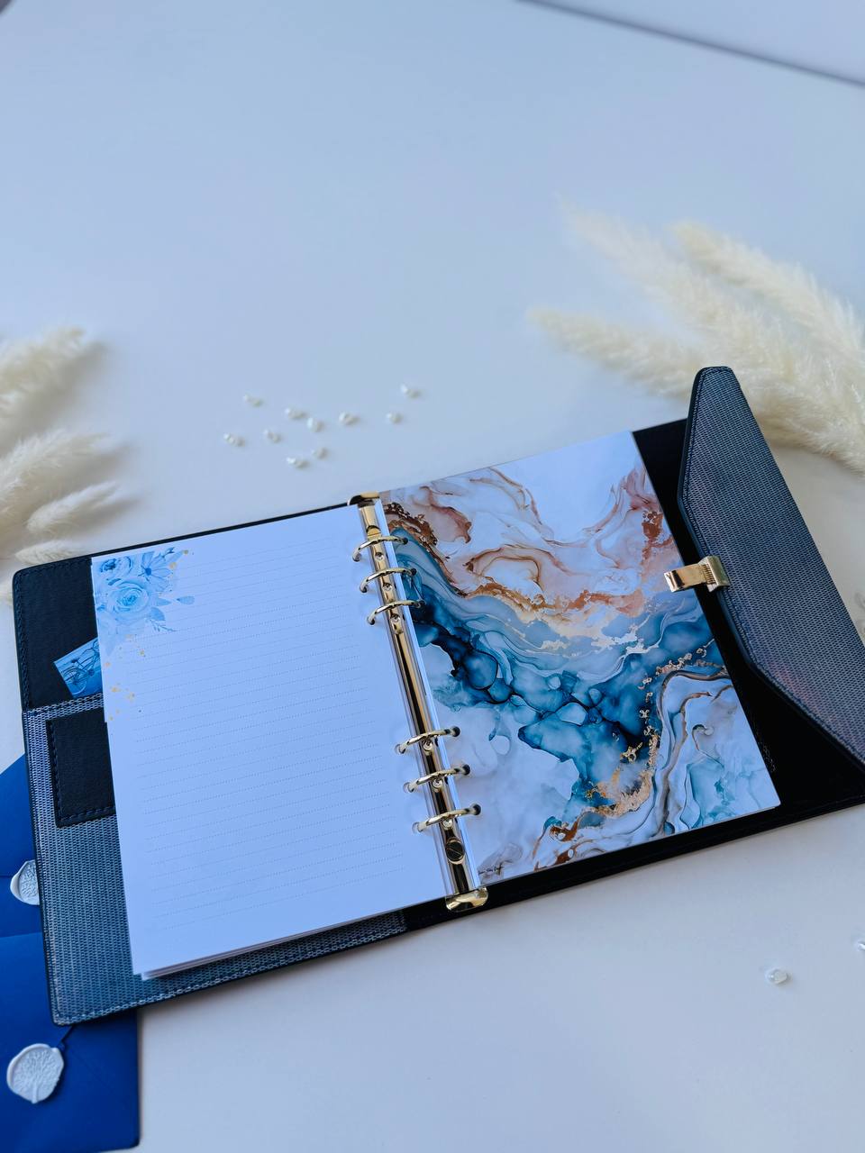 Hard leather cover A5 big binder.