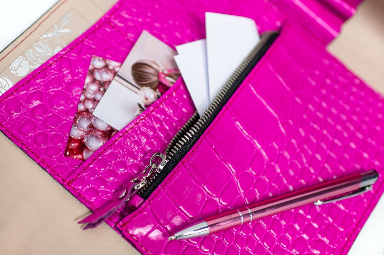 Hot pink Natural Italian Leather Planner A5, gift for her, perfect planner, Ring Planner Agenda A5 Six Ring Planner and Ring Personal Planner.