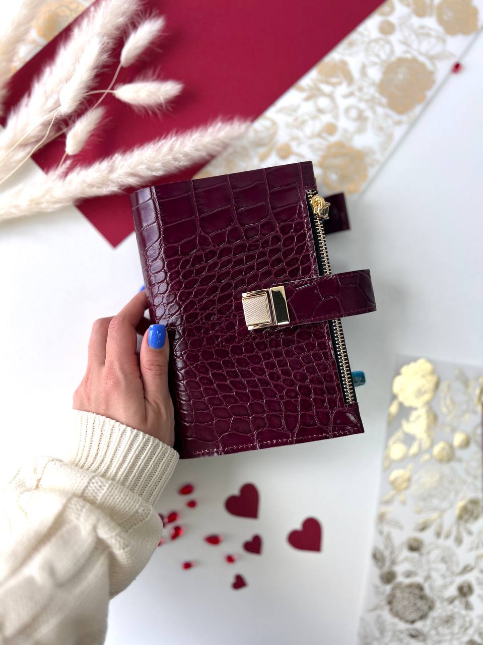 A6 leather double planner cover binder 6 rings binder, dated planner, leather planner, gift for her, medium size planner.