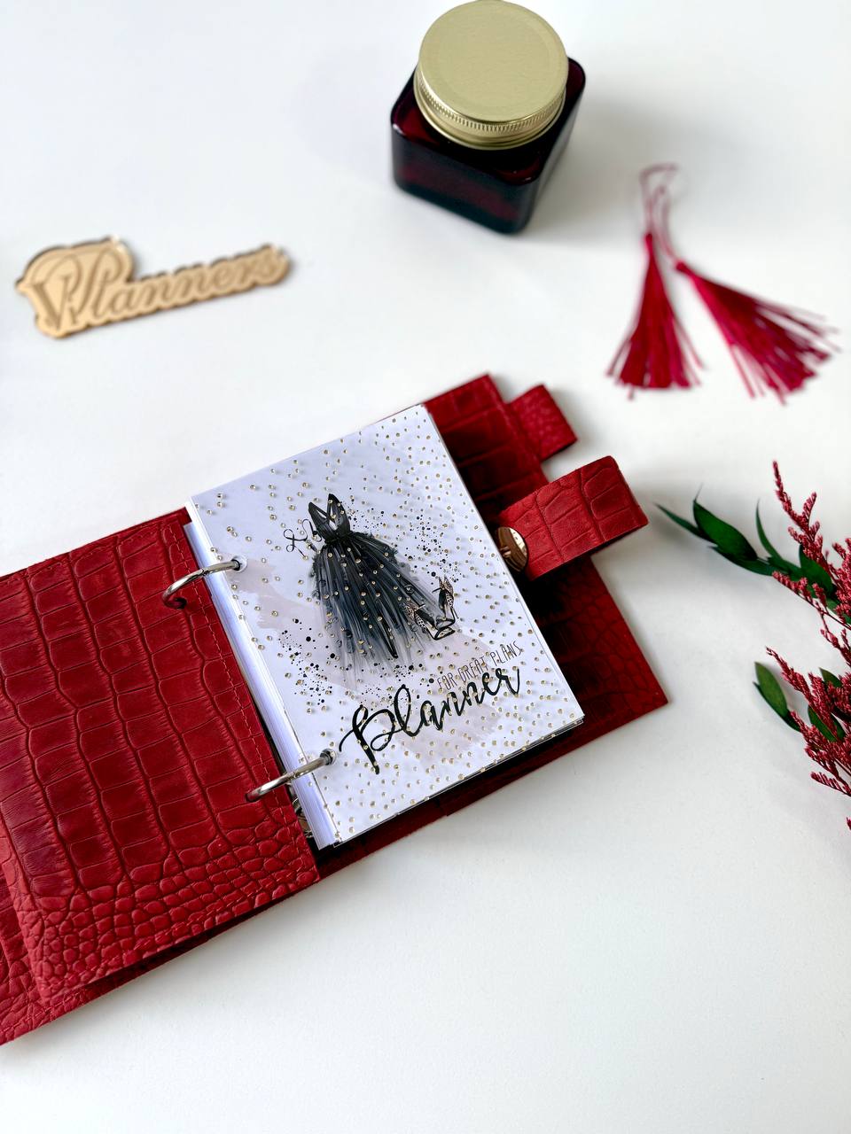 Leather mini notebook cover A7 binder,Planner A7 binder personal passport size, leather planner, planner binder 2 rings, diary for work.