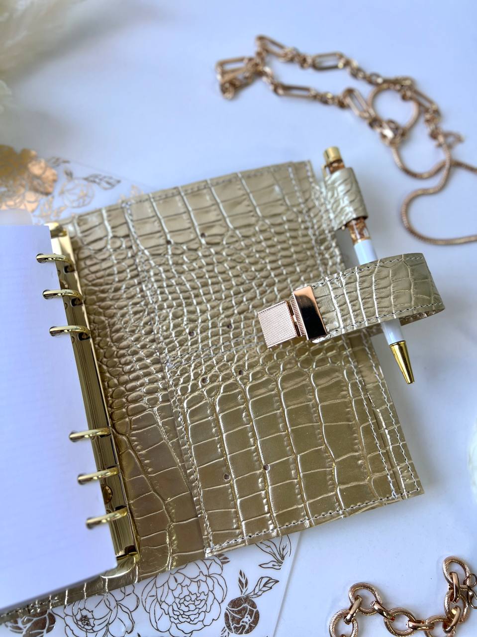 A6 leather double planner cover binder 6 rings binder, dated planner, leather planner, gift for her, medium size planner.