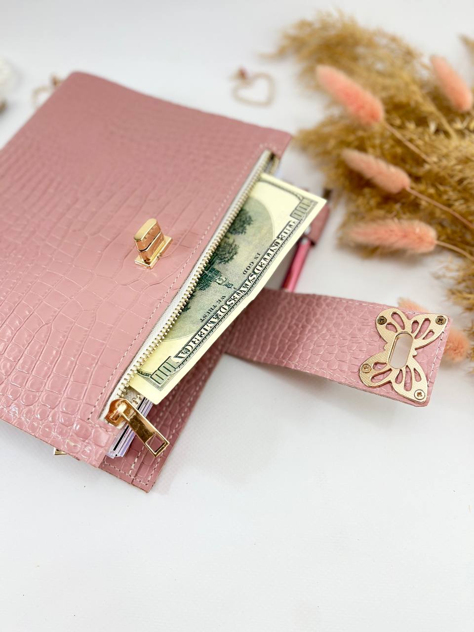 Natural Italian Leather Pink Planner A5.