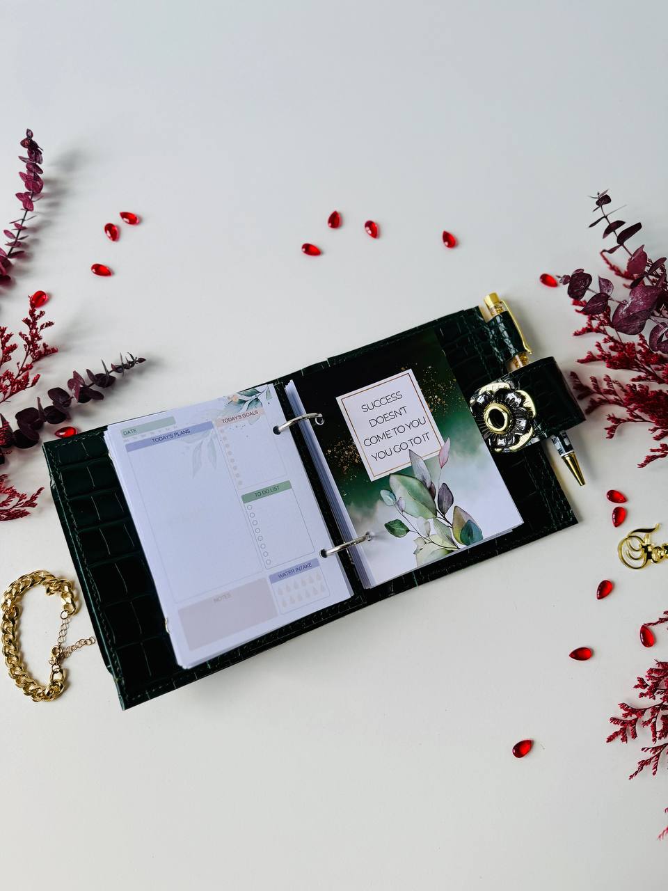 Leather wallet notebook cover mini A7.