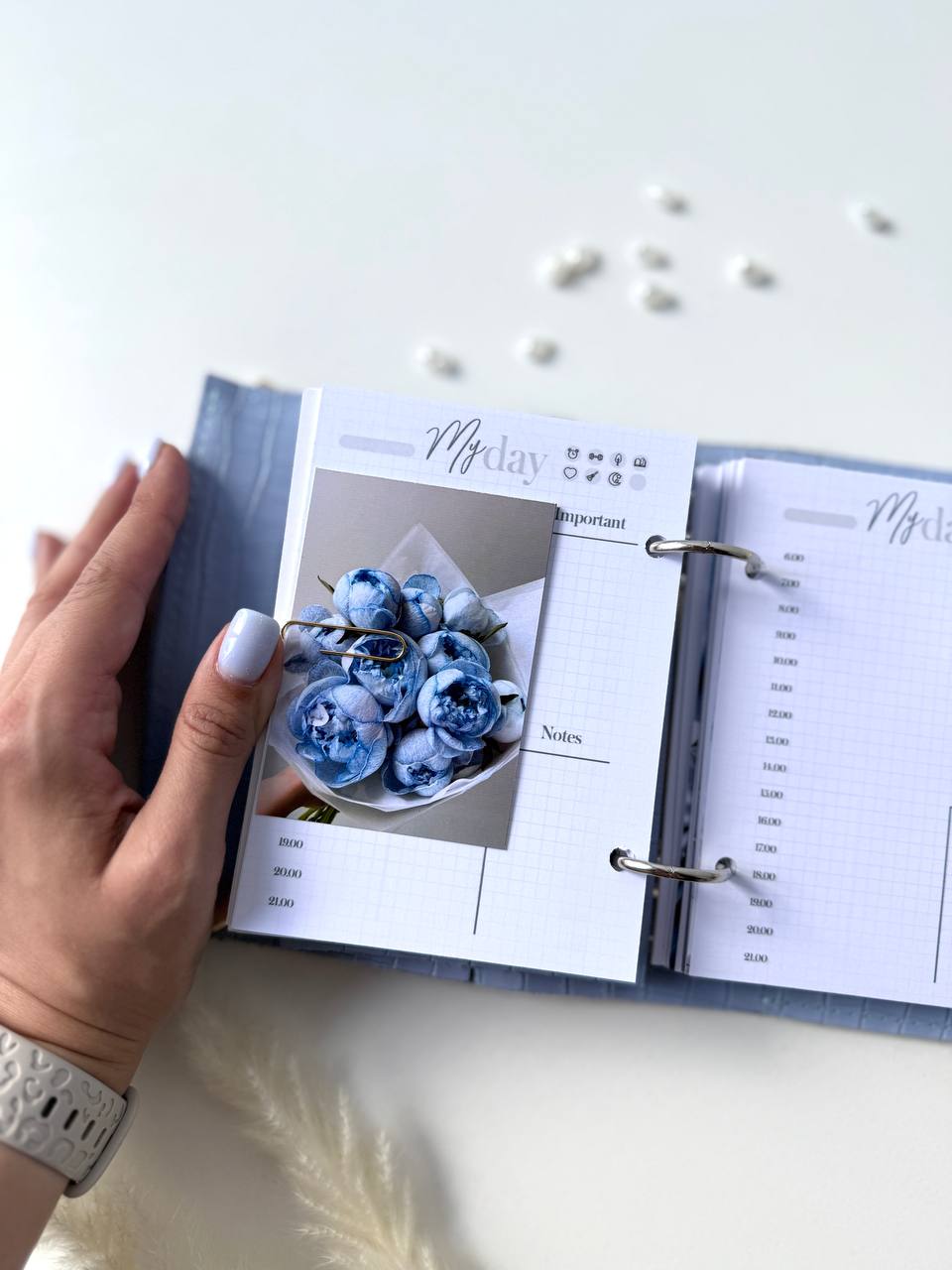 Leather mini planner A7, mini planner,personal size, study stationery, passport size notebook, leather wallet binder planner daily.