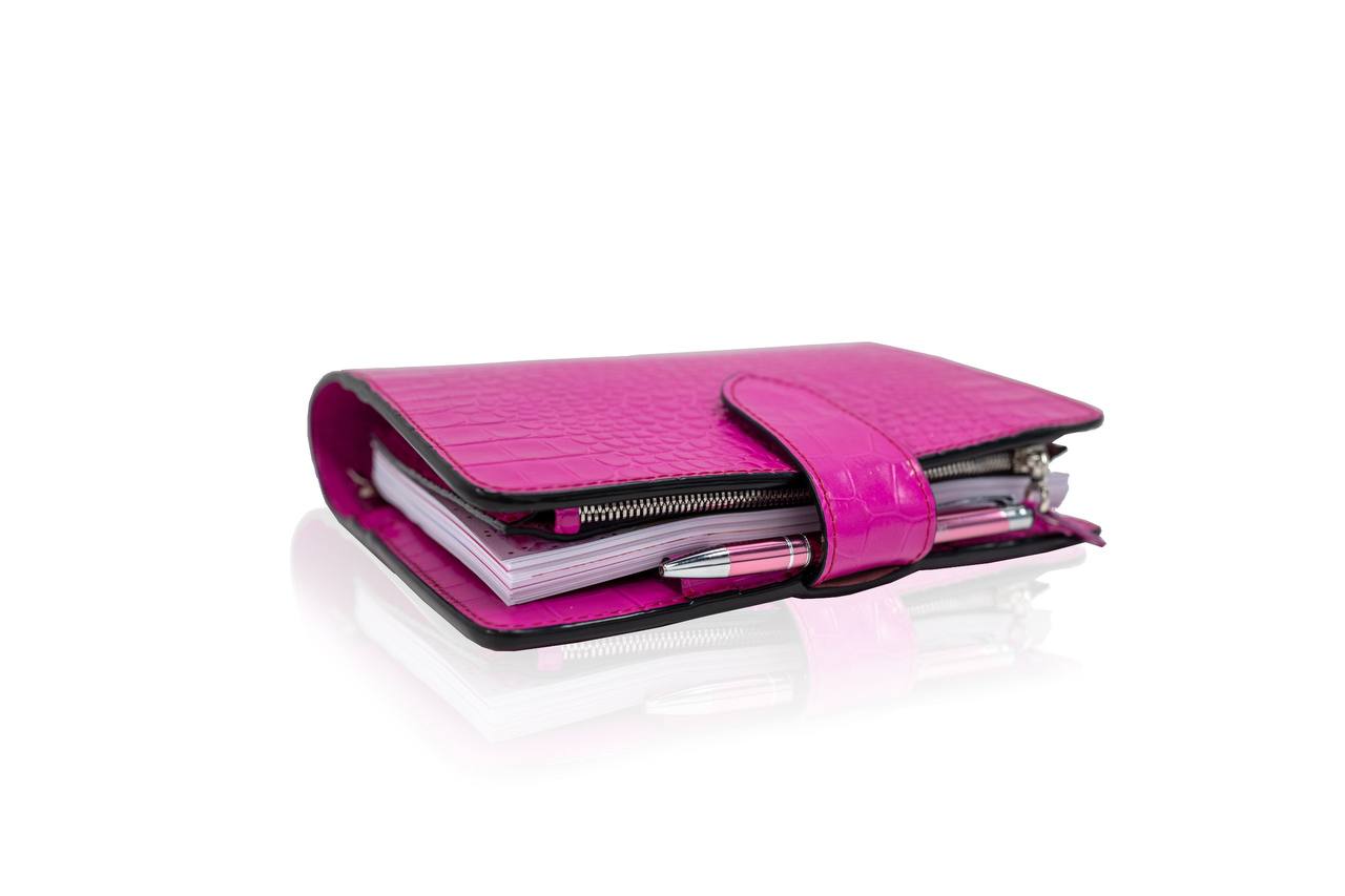 Hot pink Natural Italian Leather Planner A5, gift for her, perfect planner, Ring Planner Agenda A5 Six Ring Planner and Ring Personal Planner.