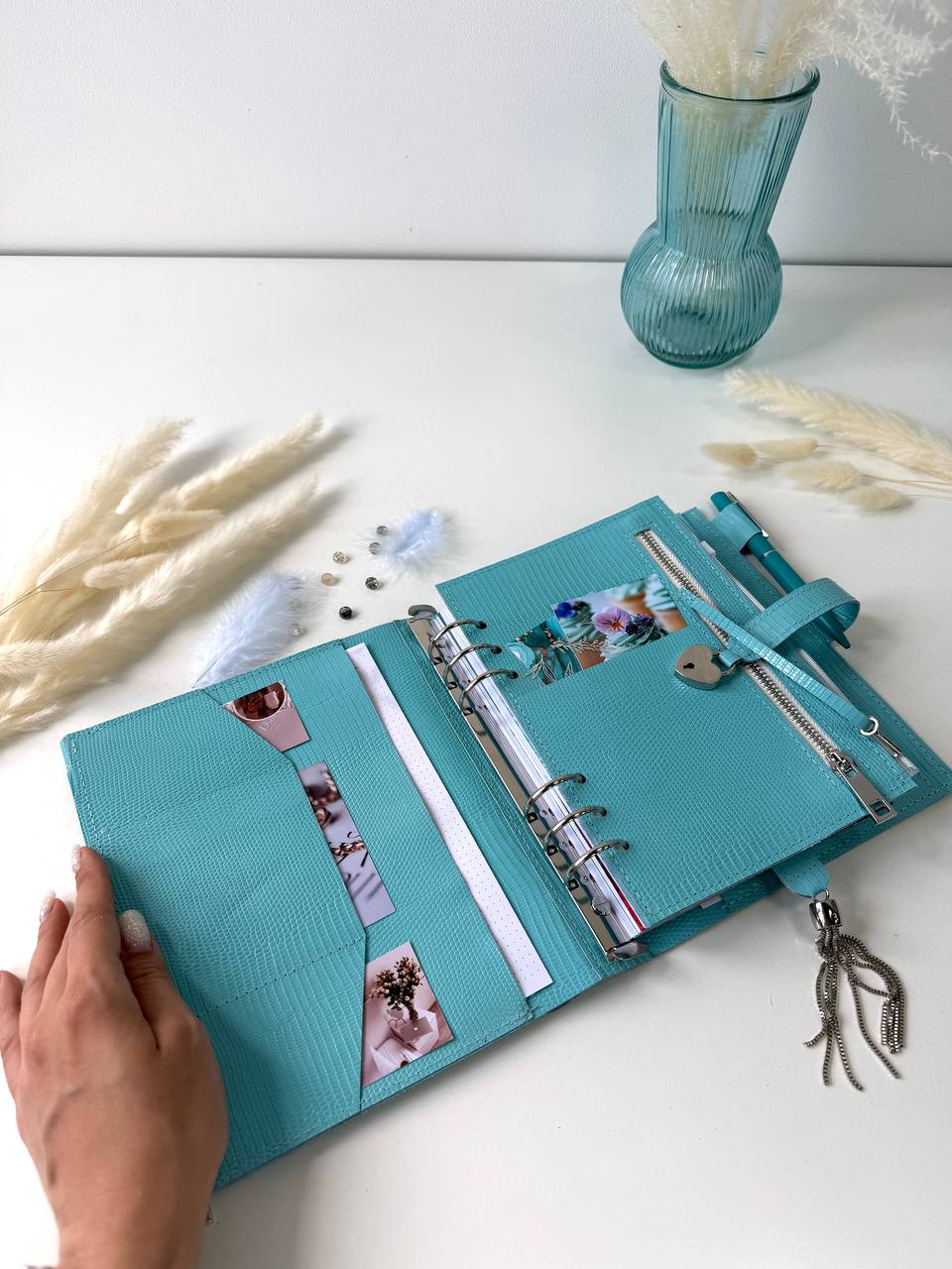 Natural Italian Leather Planner A5, Ringbuch a5, Leather template, A5 ring binder,Binder a5,Leather wallet template,Binder wallet.