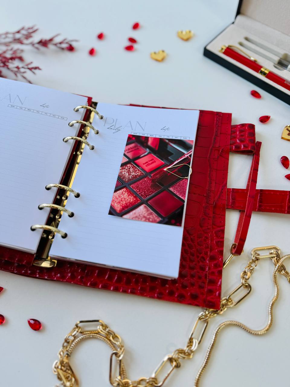 A6 NEW SIZE leather double planner cover binder 6 rings binder, dated planner, leather planner, gift for her, medium size planner.