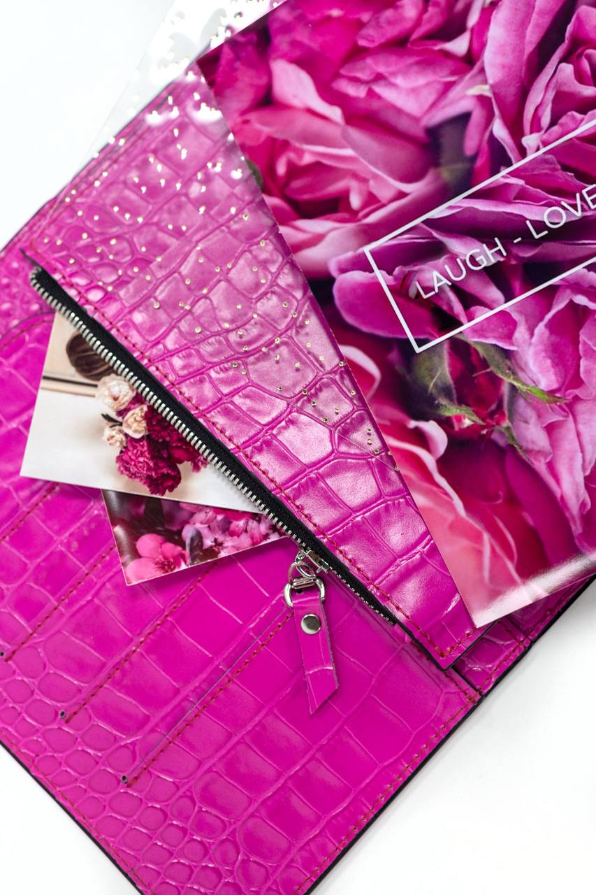 Hot pink Natural Italian Leather Planner A5, gift for her, perfect planner, Ring Planner Agenda A5 Six Ring Planner and Ring Personal Planner.
