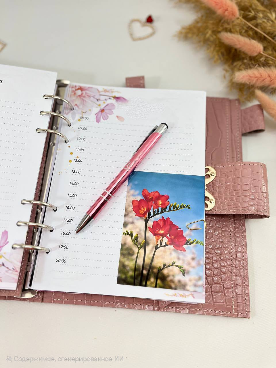 Natural Italian Leather Pink Planner A5, Ringbuch a5, Leather template, A5 ring binder,Binder a5,Leather wallet template,Binder wallet.