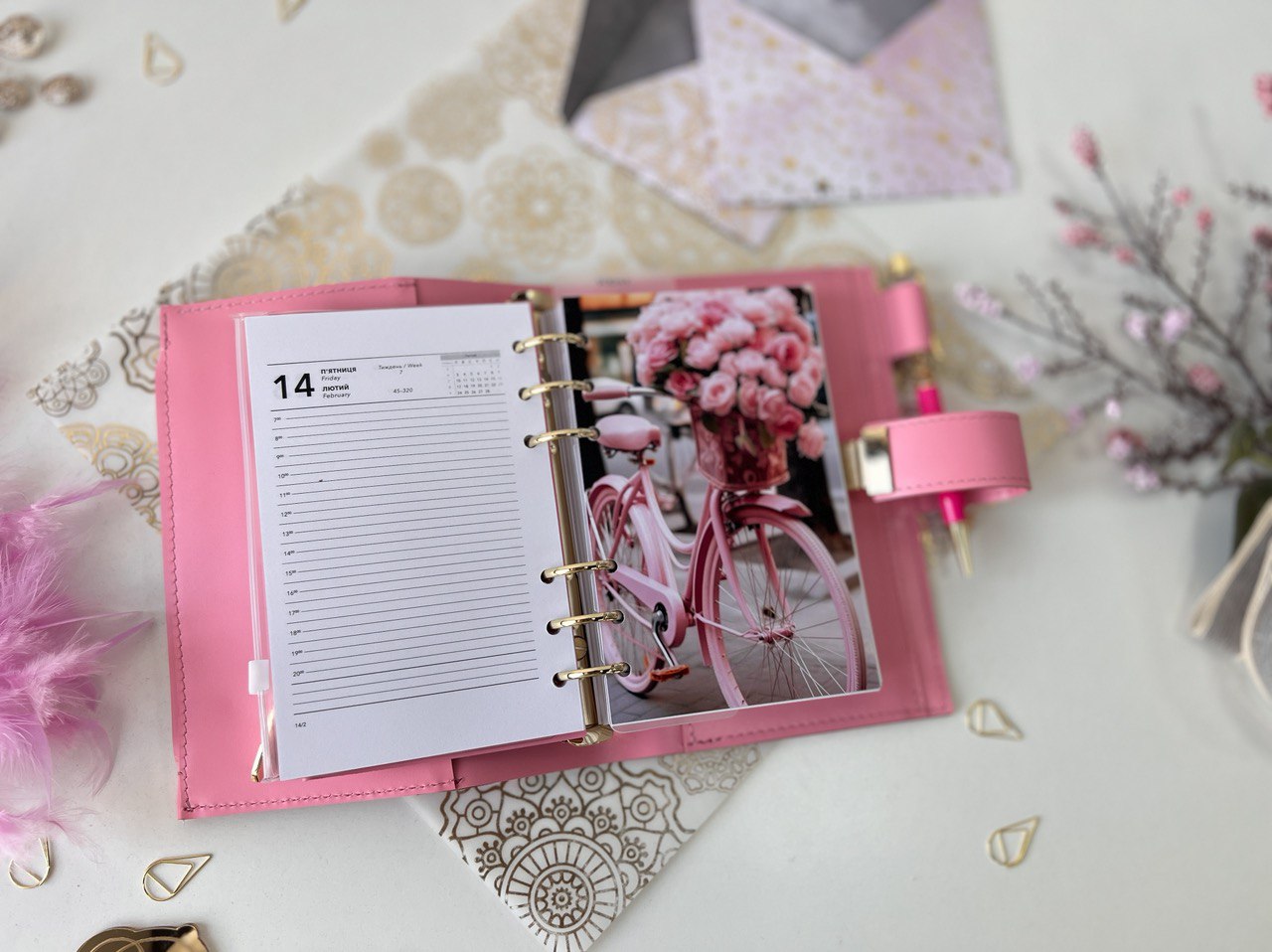 A6 NEW SIZE leather double planner cover binder 6 rings binder, dated planner, leather planner, gift for her, medium size planner. Dated 2026.