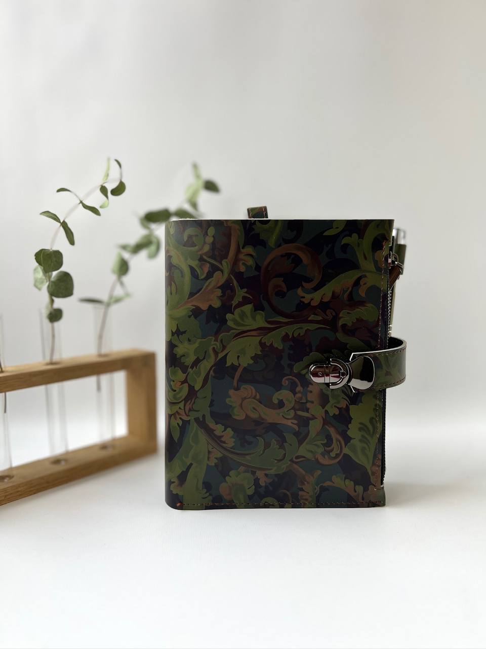 Cyprus, Limassol. Green leather planner A5.