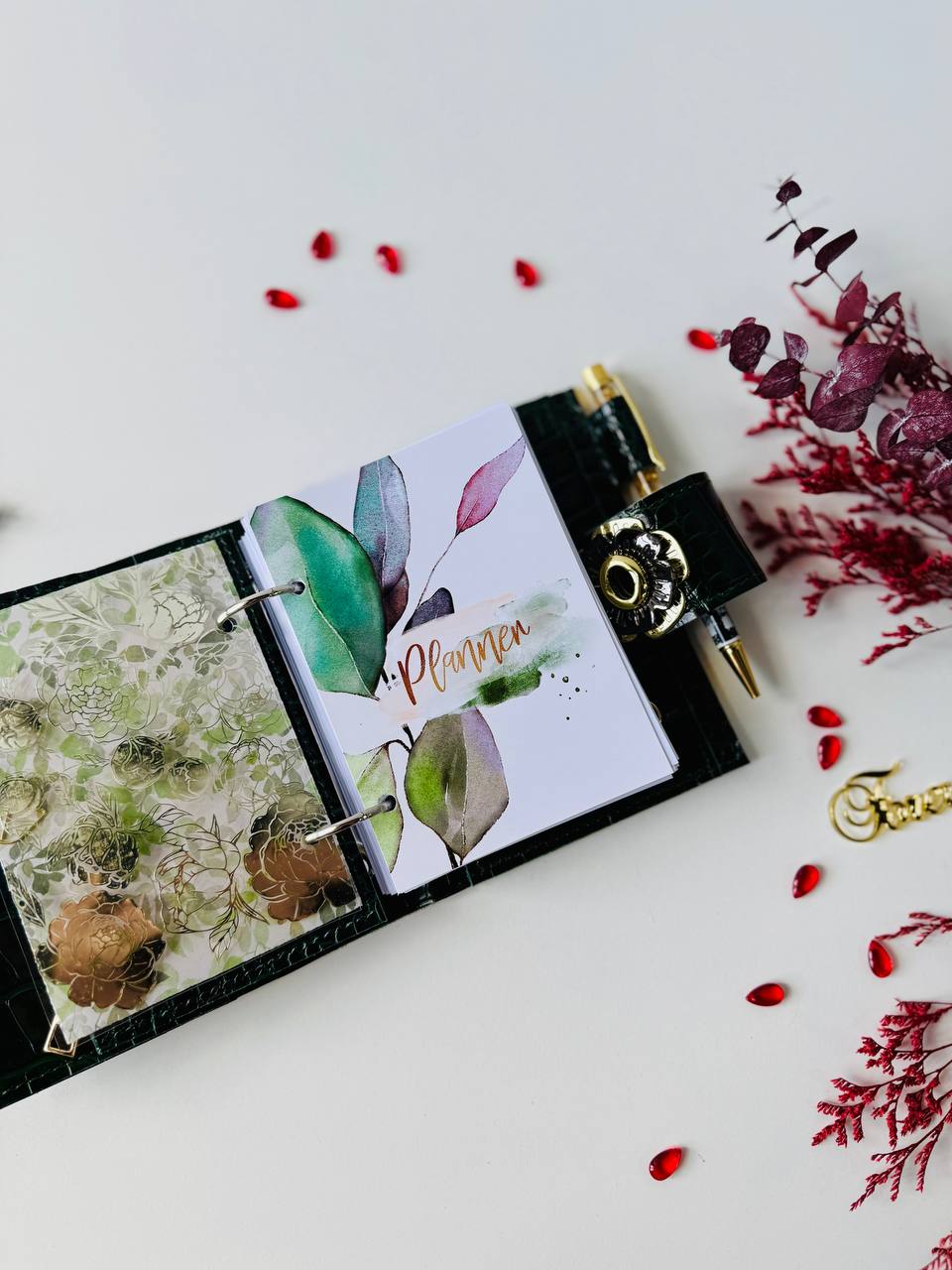 Leather wallet notebook cover mini A7.