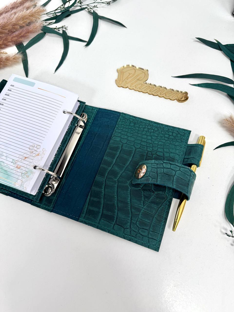 Leather mini notebook cover A7 binder,Planner A7 binder personal passport size, leather planner, planner binder 2 rings, diary for work.