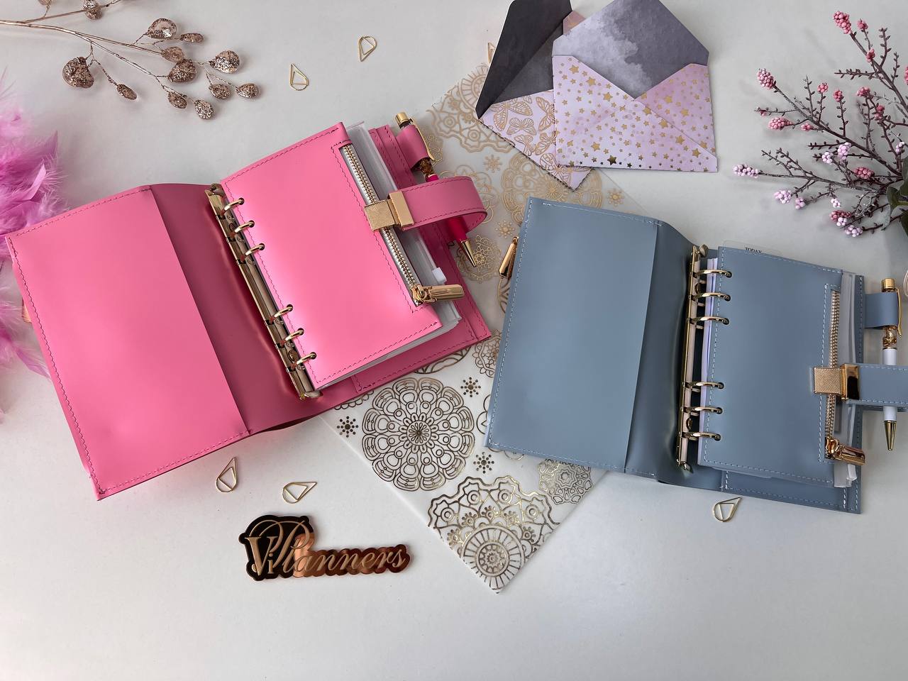 A6 NEW SIZE leather double planner cover binder 6 rings binder, dated planner, leather planner, gift for her, medium size planner. Dated 2026.