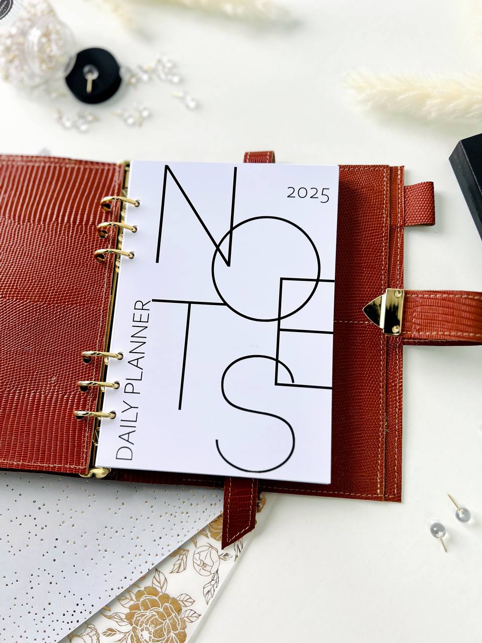 Natural Italian Leather Planner A5, Ringbuch a5, Leather template, A5 ring binder,Binder a5,Leather wallet template,Binder wallet.
