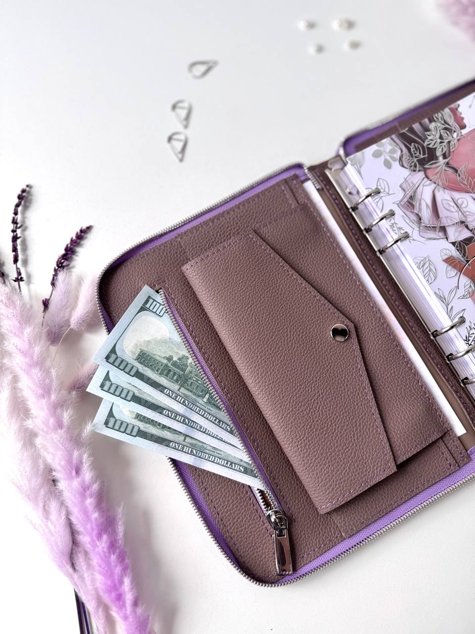 Leather zipper notebook. Natural Leather Planner A5, Ringbuch a5, Leather template, A5 ring binder,Binder a5,Leather wallet template,Binder