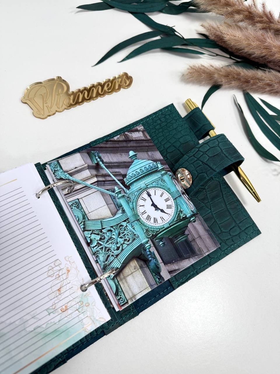 Leather mini notebook cover A7 binder,Planner A7 binder personal passport size, leather planner, planner binder 2 rings, diary for work.