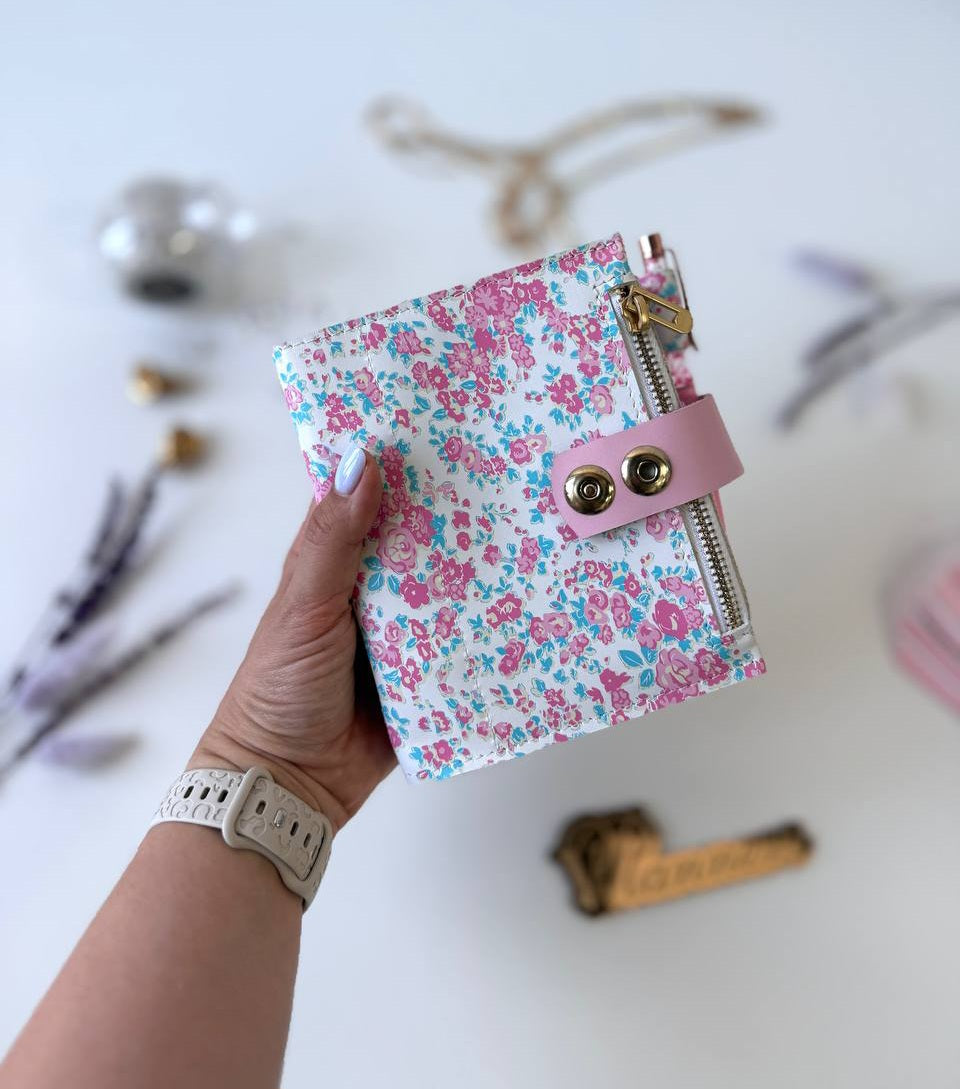 Leather mini notebook cover A7 binder,Planner A7 binder personal passport size, leather planner, planner binder 2 rings, diary for work.