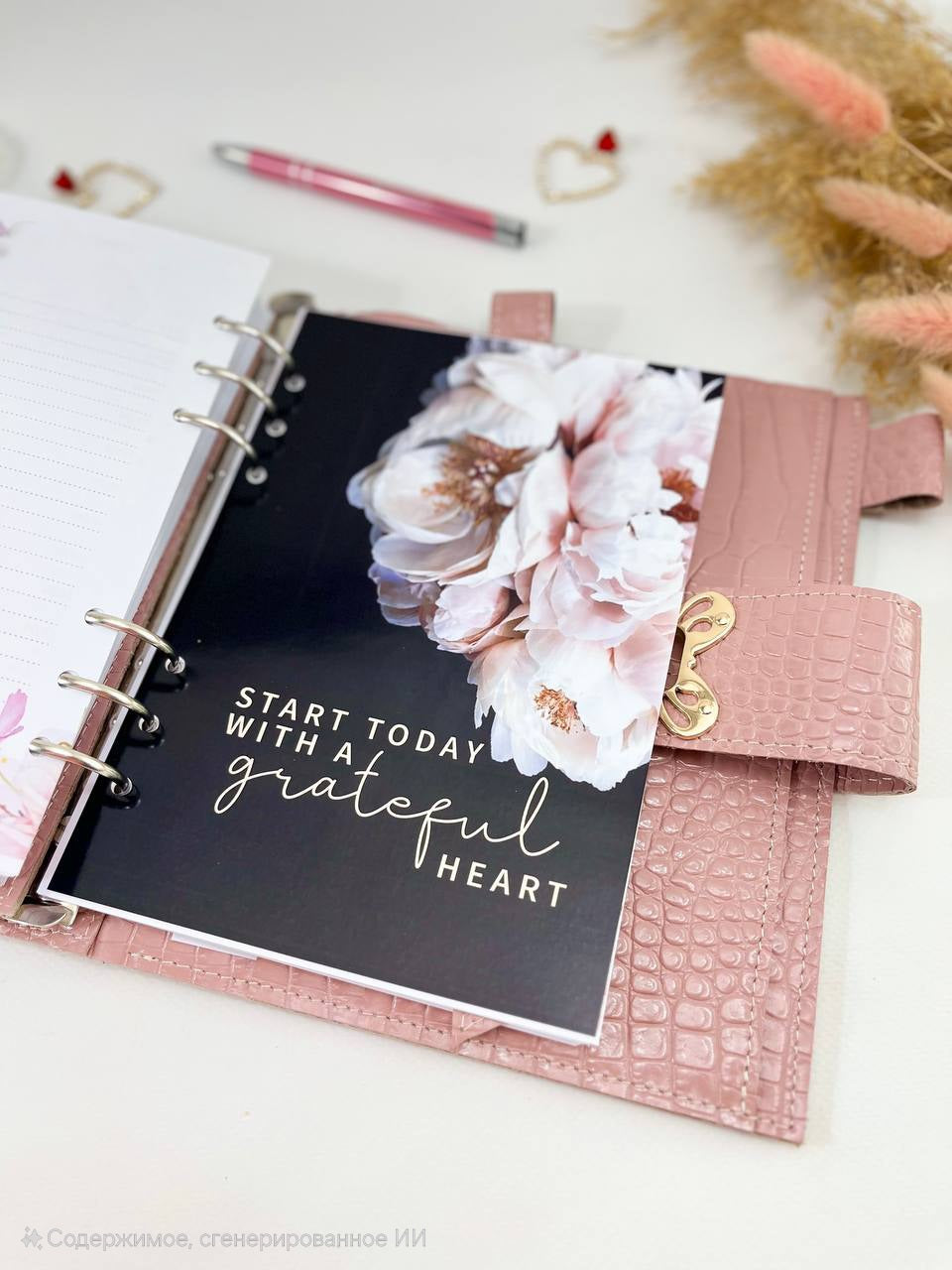 Natural Italian Leather Pink Planner A5, Ringbuch a5, Leather template, A5 ring binder,Binder a5,Leather wallet template,Binder wallet.