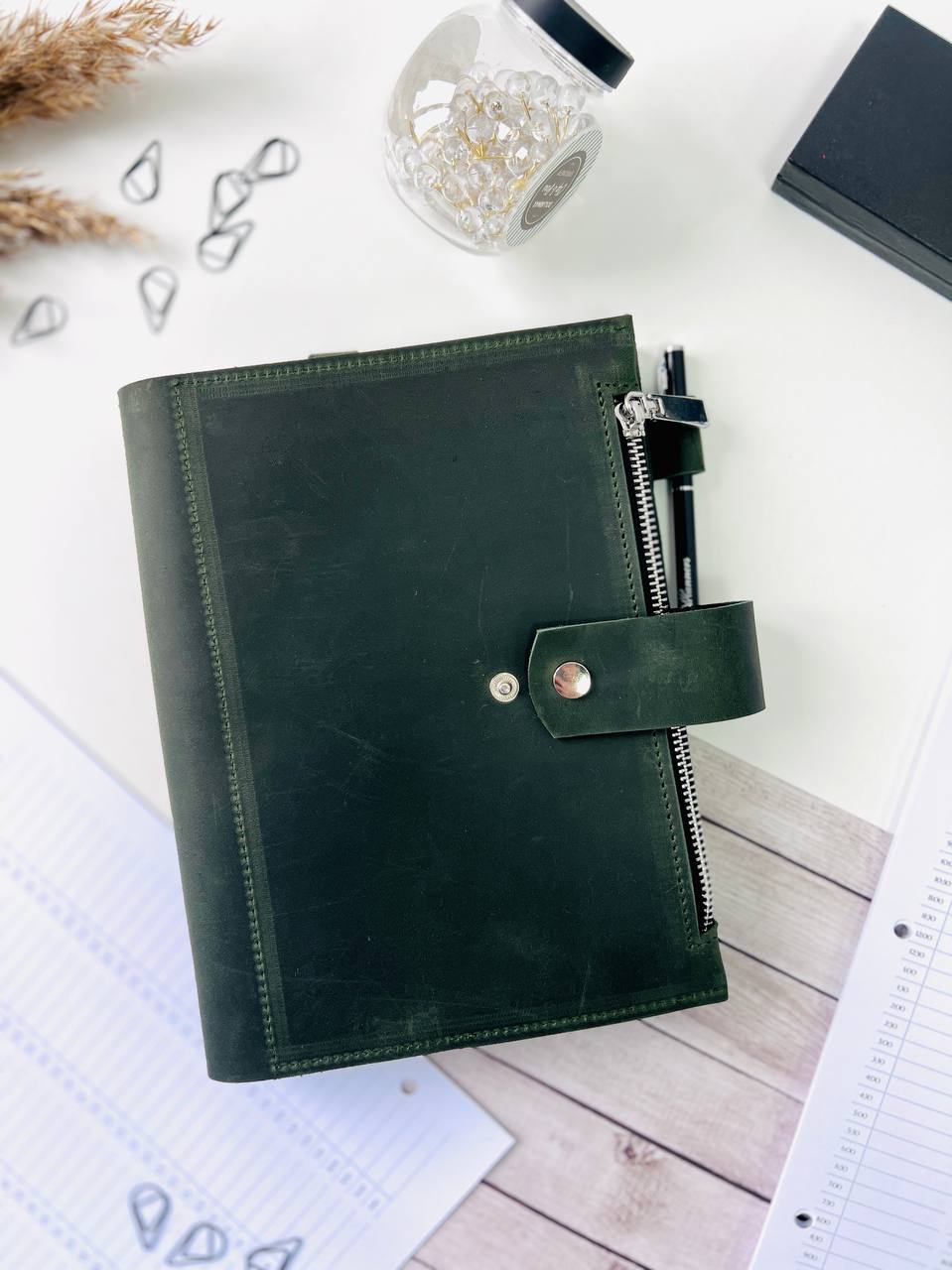 Leather Planner notebook cover A5, Leather Bullet Journal,Leather Sketchbook,Executive Leather Planner,Handmade Leather crazy horse.