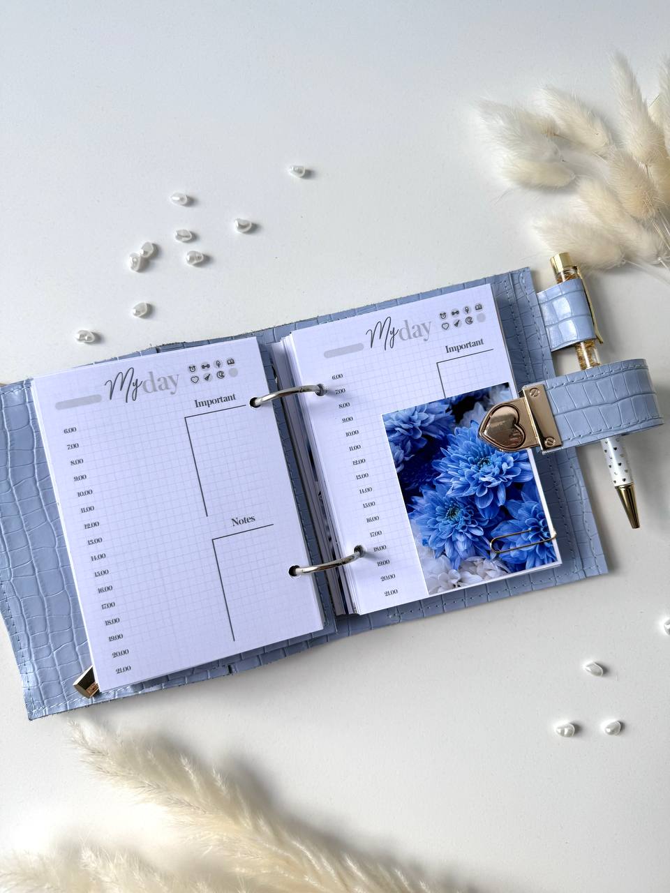 Leather mini planner A7, mini planner,personal size, study stationery, passport size notebook, leather wallet binder planner daily.