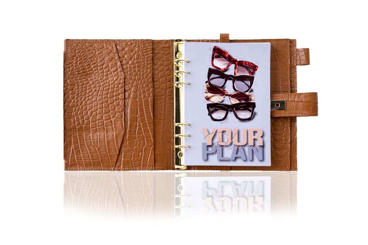 Elegant A5 Brown Leather Notebook Cover