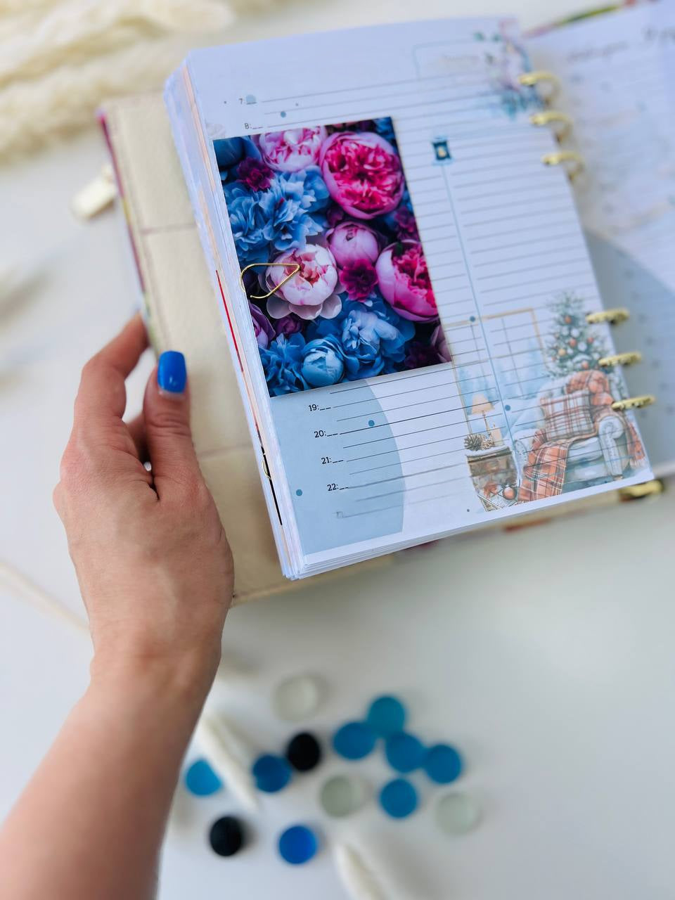 Flowers limited edition Leather Planner cover A5.