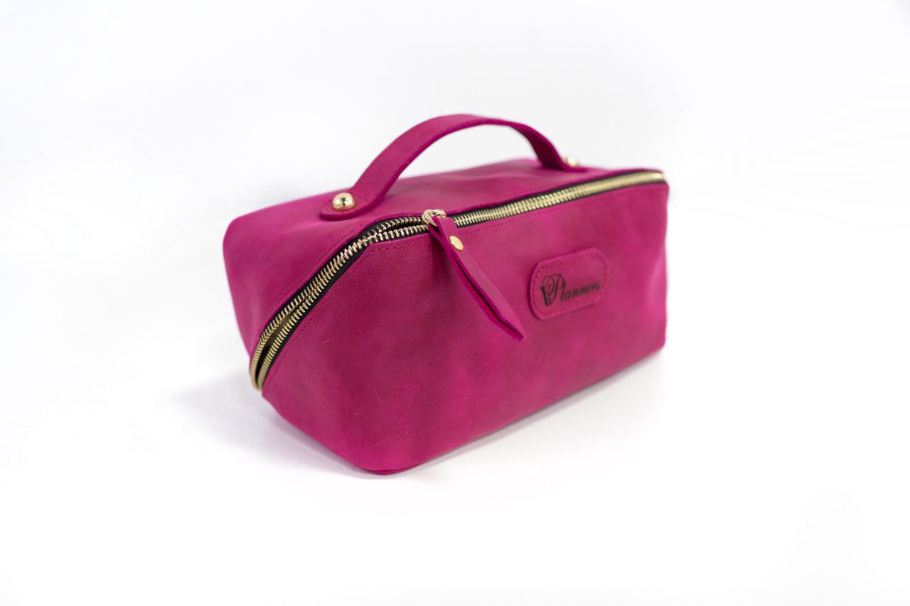 Bridesmaid gifts, Leather makeup bag, Mothers day gift, Personalized gift, Bridesmaid, Gift for her, pink cosmetic bag.