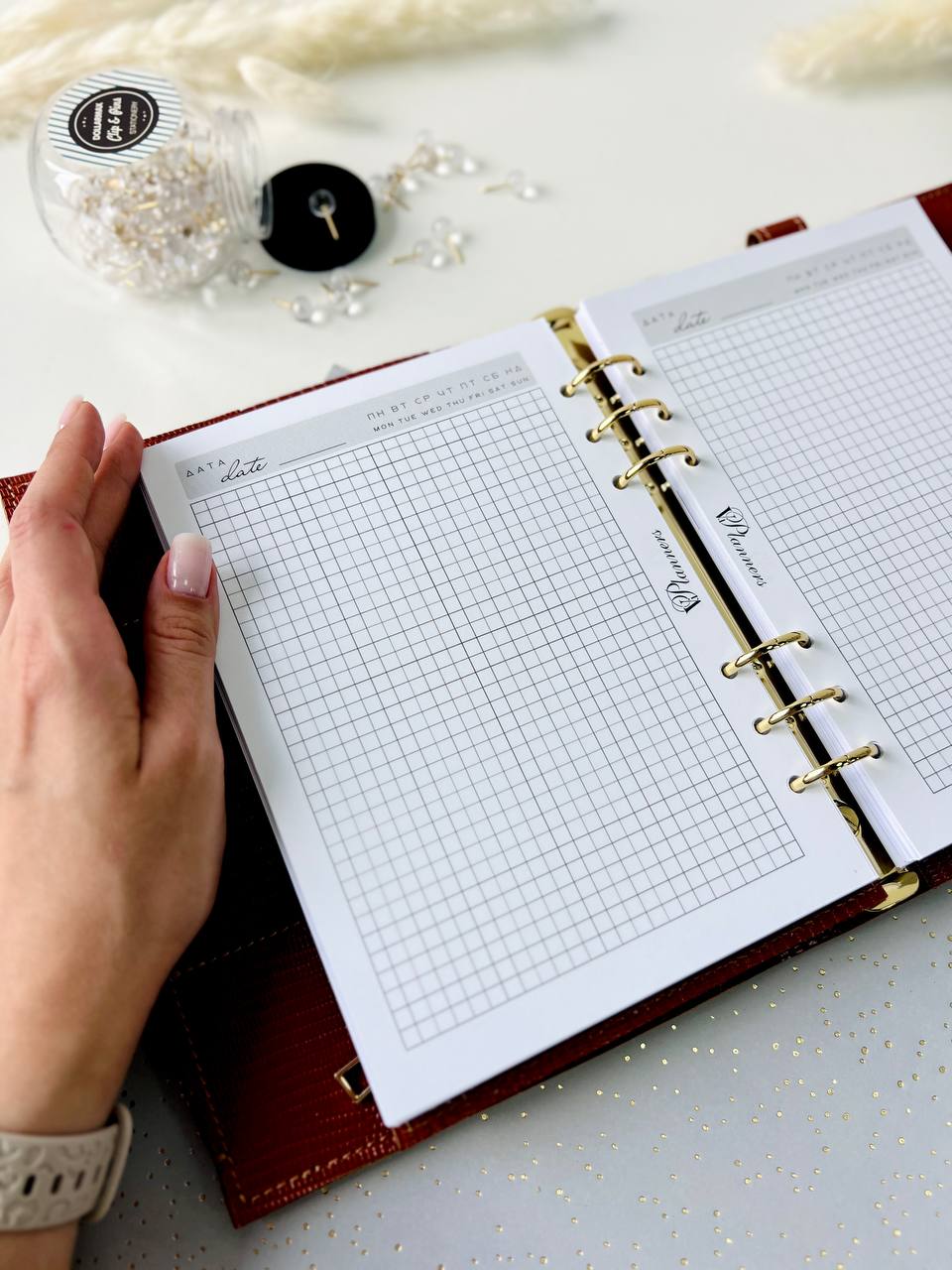 Natural Italian Leather Planner A5, Ringbuch a5, Leather template, A5 ring binder,Binder a5,Leather wallet template,Binder wallet.