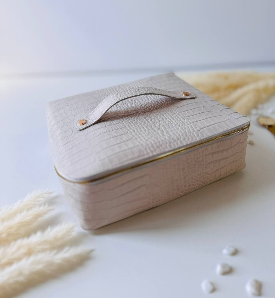 Luxury A5 Planner Organizer Set - Premium Genuine Leather, Crocodile Embossed