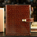 Limited edition. Crocodile-Embossed Leather Planner A5.