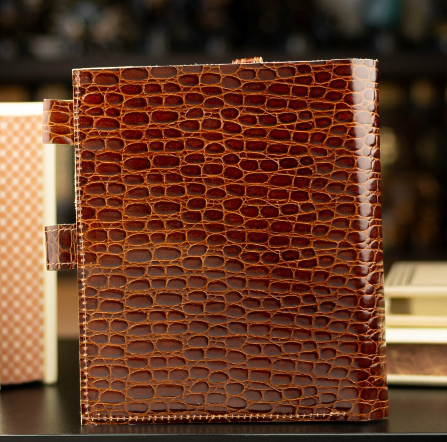 Limited edition. Crocodile-Embossed Leather Planner A5.