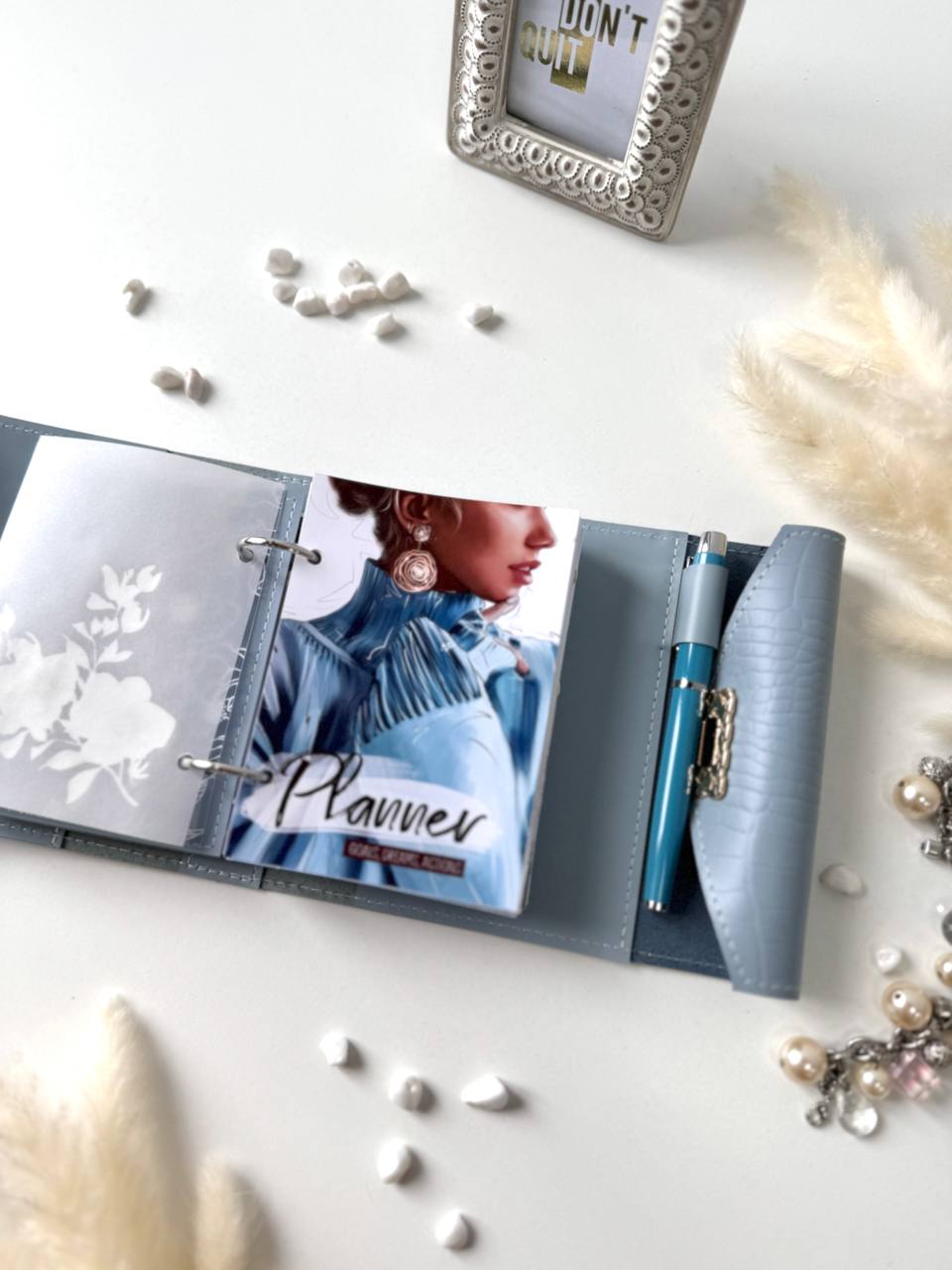 Leather mini notebook cover A7 binder,Planner A7 binder personal size, leather planner, planner binder 2 rings, time diary for work