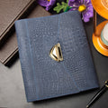 Cyprus, Limassol. Rare blue 3d leather notebook cover A5.