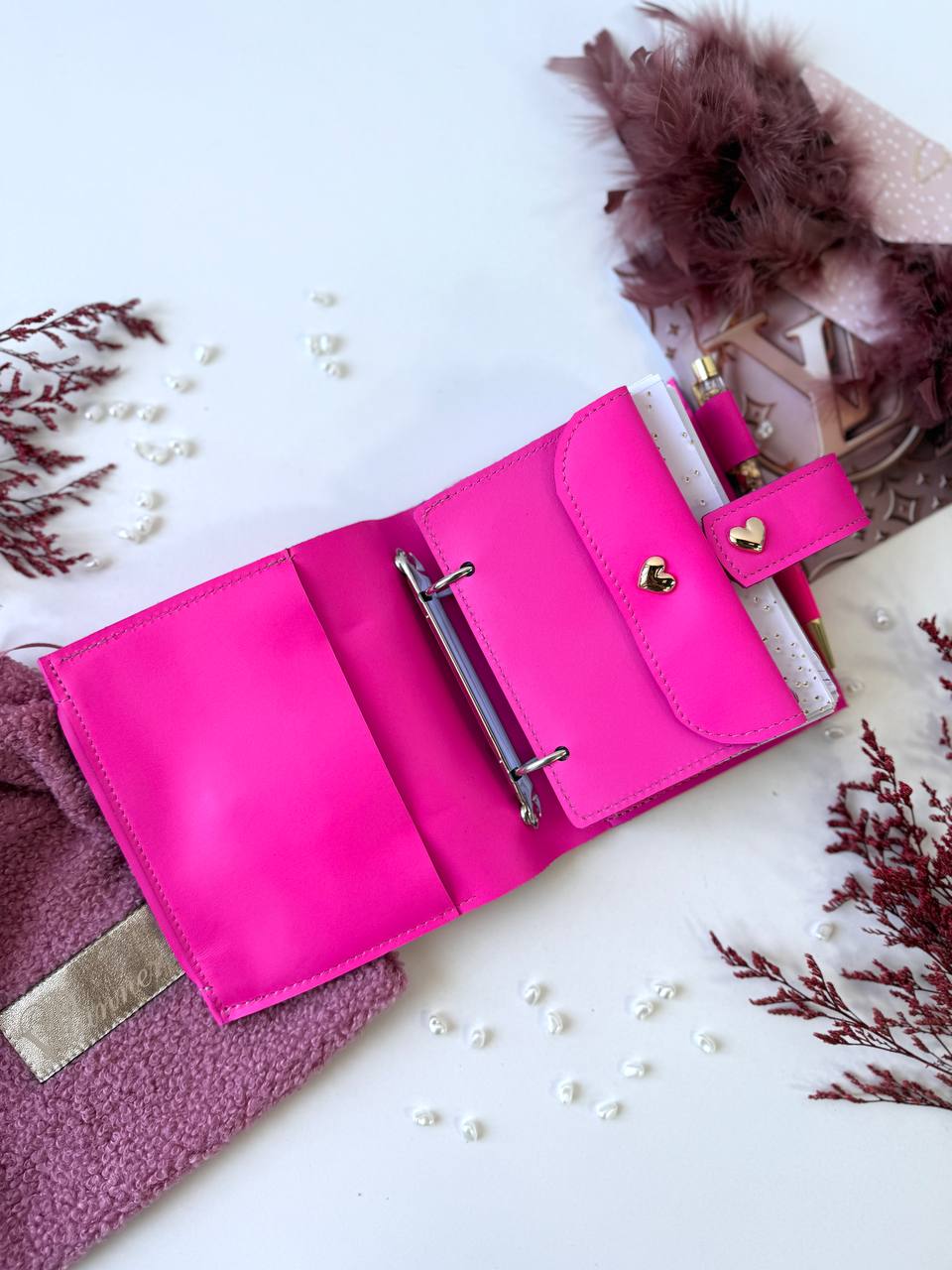 Leather mini planner A7, mini dated 2026 planner,personal size, study stationery, passport size notebook, leather wallet binder planner daily.