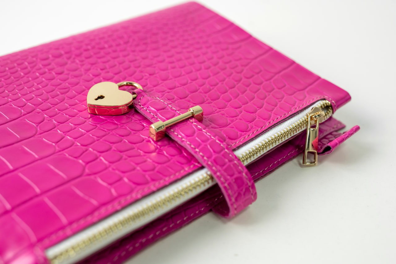 Natural Italian Leather Pink Planner A5, Ringbuch a5, Leather template, A5 ring binder,Binder a5,Leather wallet template,Binder wallet.