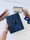 Cyprus, Limassol. Rare blue 3d leather notebook cover A5.