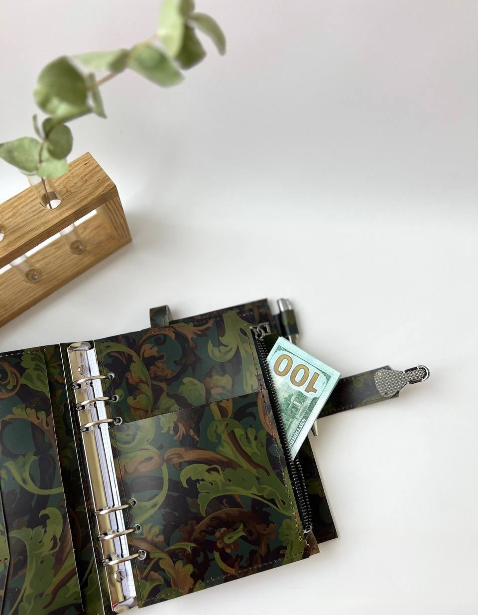 Cyprus, Limassol. Green leather planner A5.