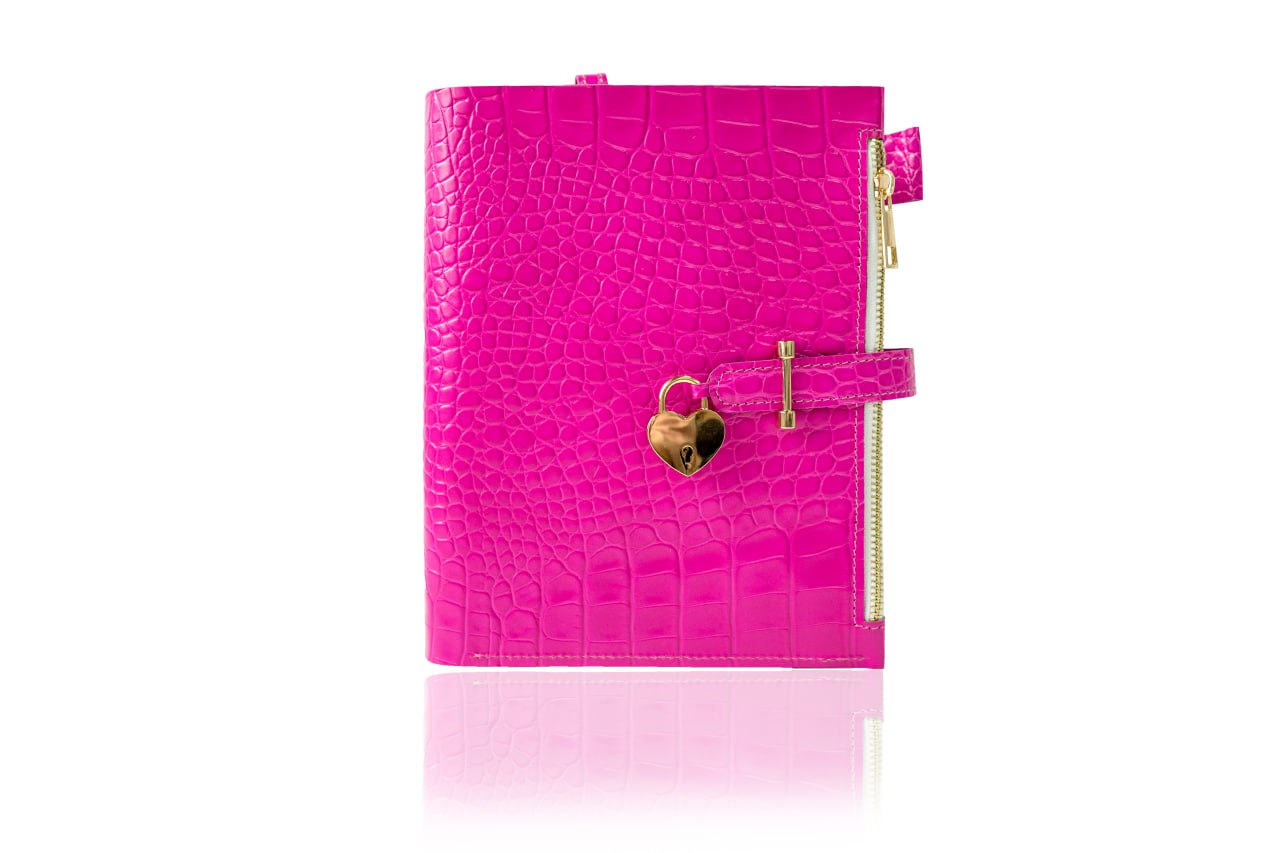 Natural Italian Leather Pink Planner A5, Ringbuch a5, Leather template, A5 ring binder,Binder a5,Leather wallet template,Binder wallet.