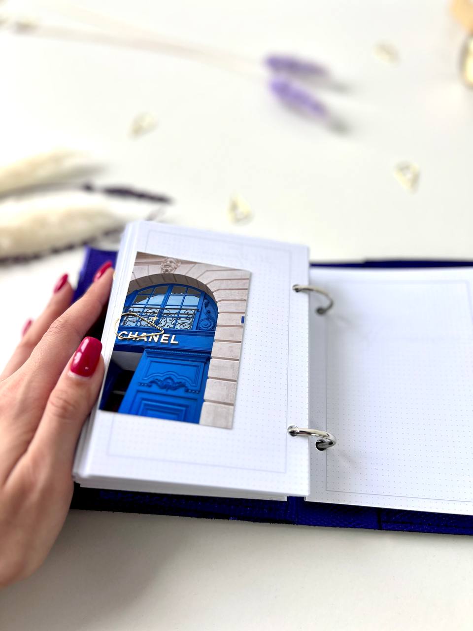 Leather wallet notebook cover mini A7.