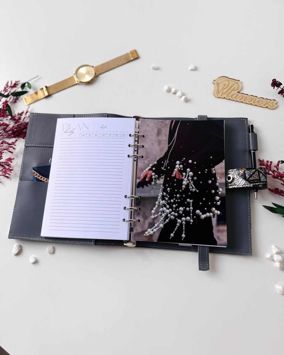 Leather notebook cover A5. Natural Leather Planner A5, Ringbuch a5, Leather template, A5 ring binder